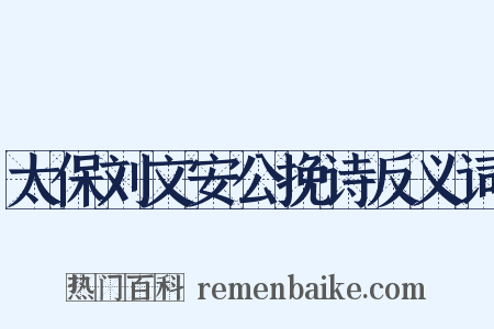 太保刘文安公挽诗反义词是什么意思的图片